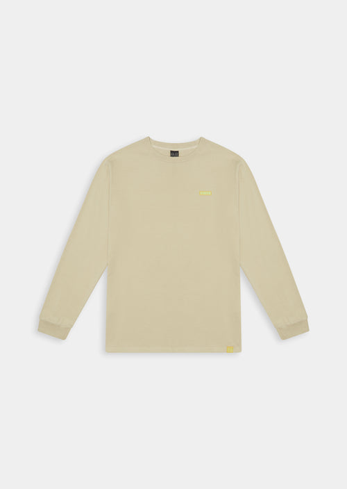 LINE BLOCK LS TEE IN PALE KHAKI