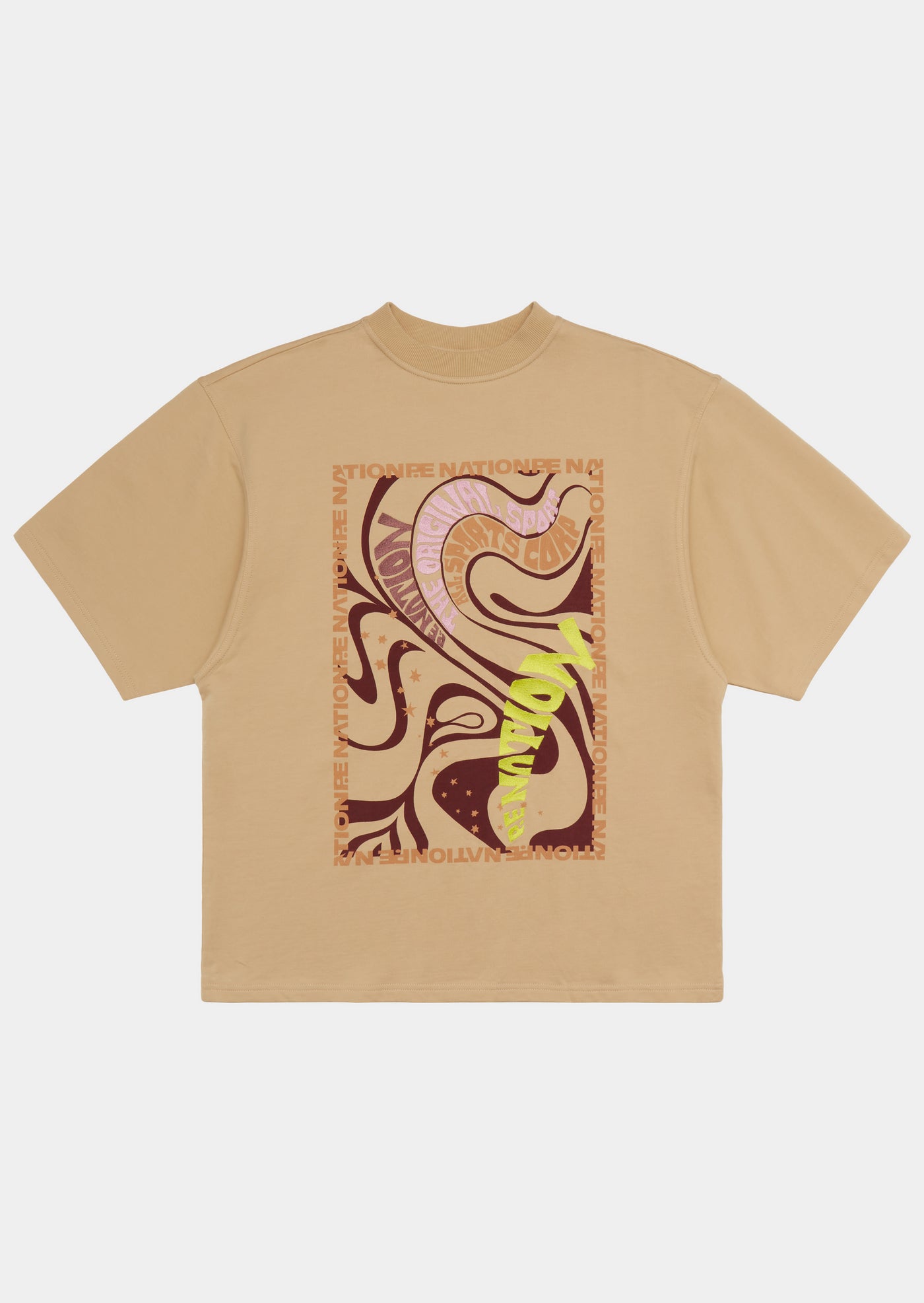TRICK SHOT TEE IN BEIGE