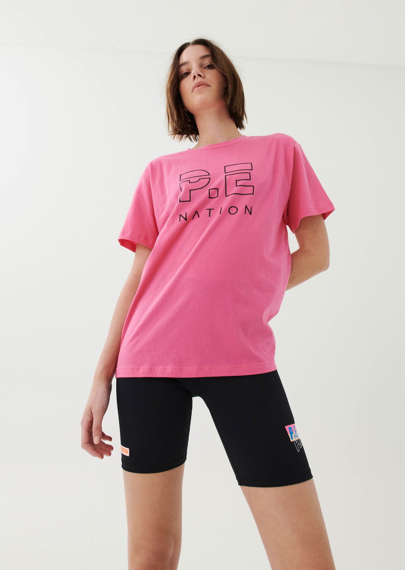 HEADS UP TEE IN BRIGHT PINK
