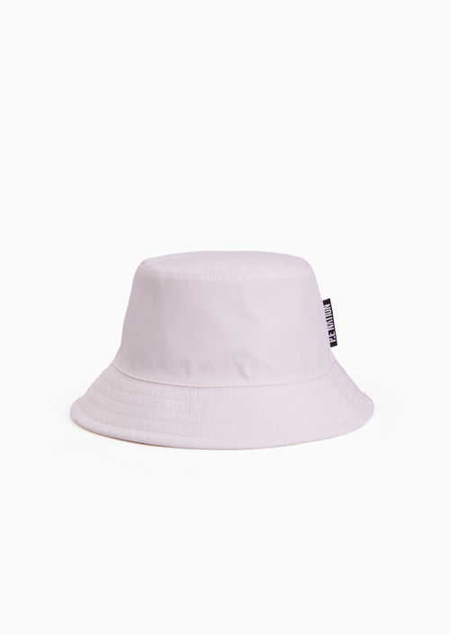 HEADS UP LOGO BUCKET HAT IN WHITE