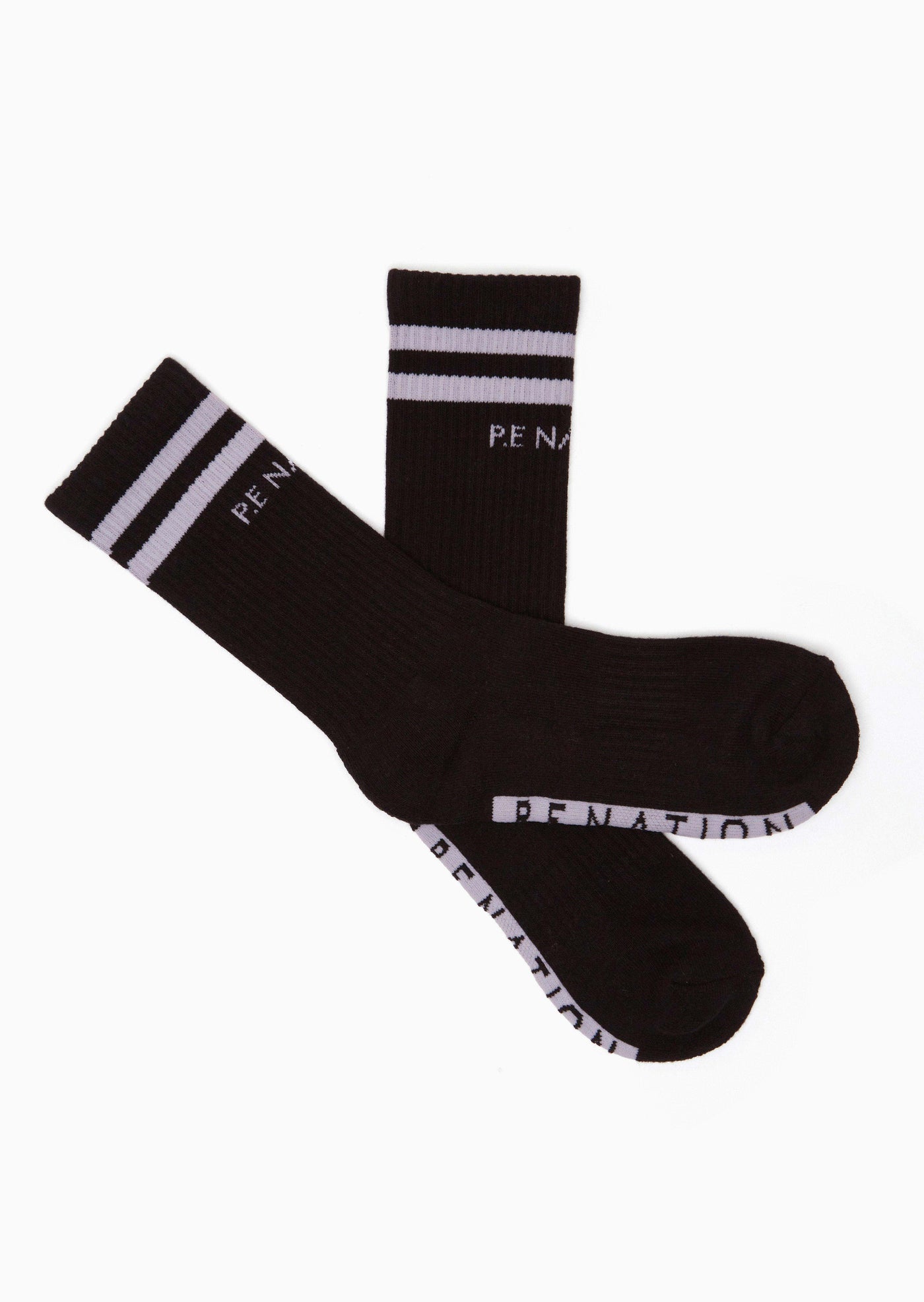 MARATHON CREW SOCK TWIN PACK IN BLACK/GREY