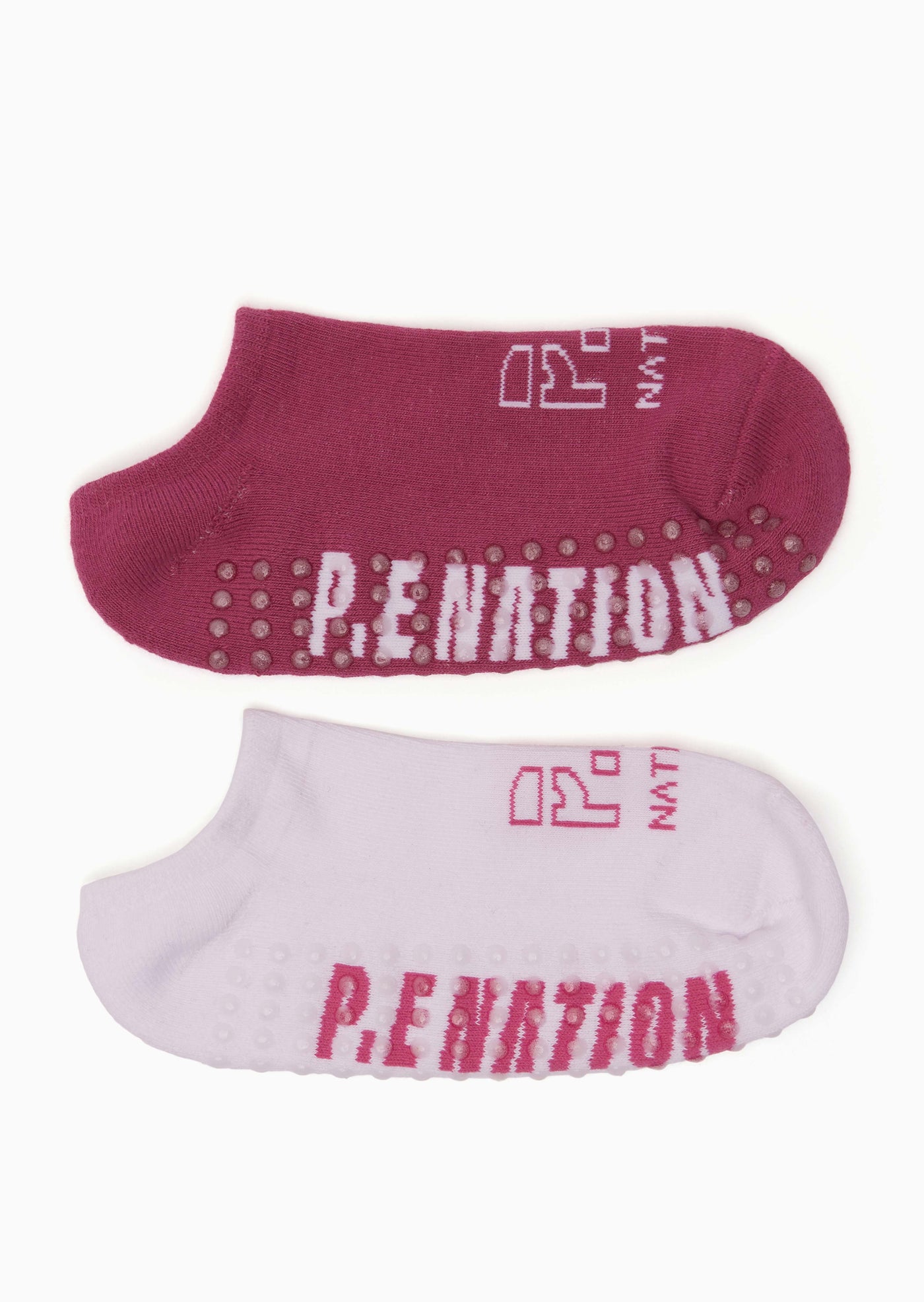 POST SEASON ANKLE SOCK IN RASPBERRY ROSE/WHITE
