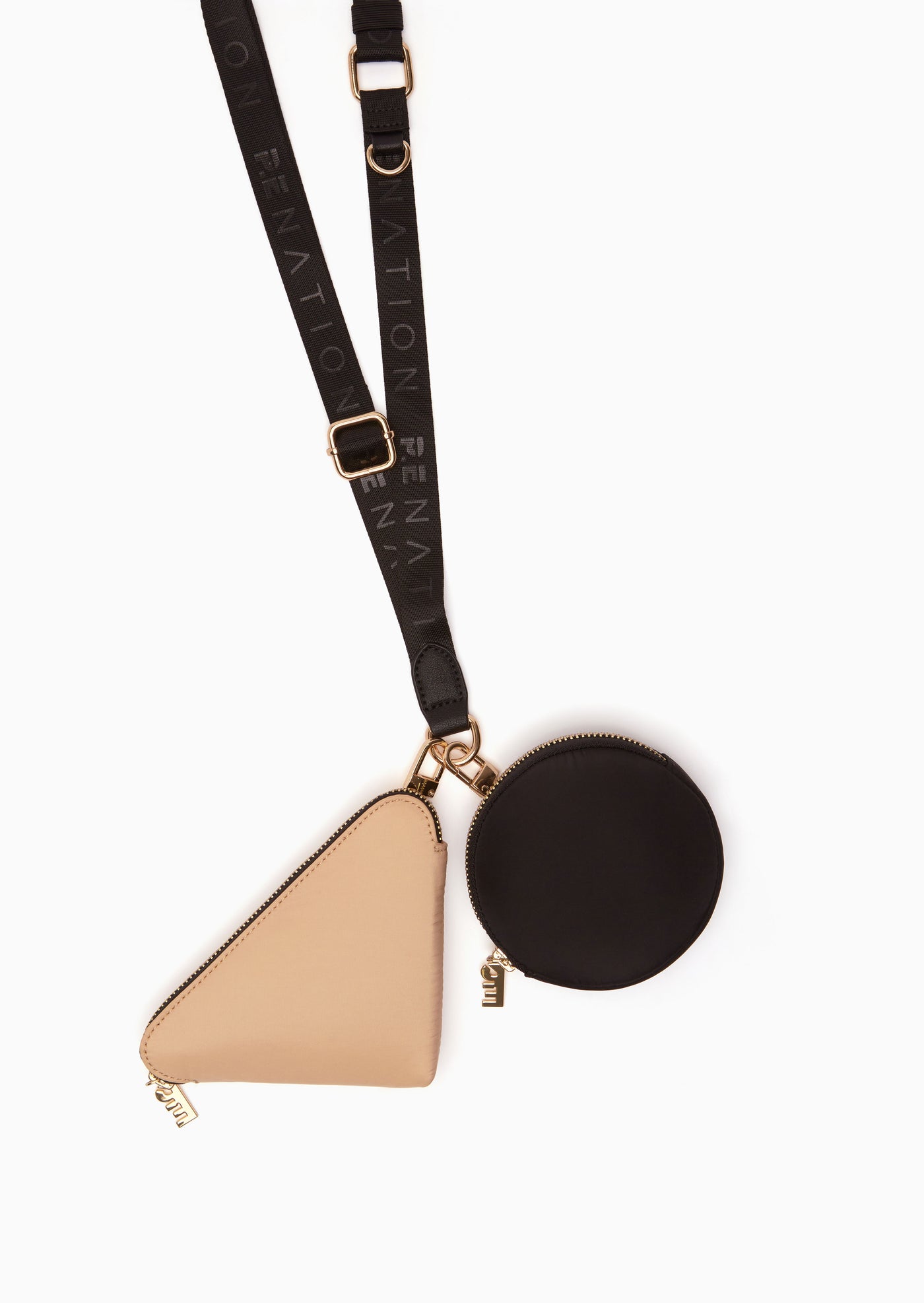 MAXIMISE LANYARD IN BLACK/BEIGE