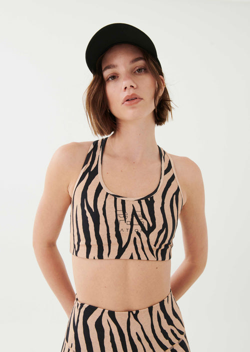 DOUBLE UNDER SPORTS BRA IN PRINT