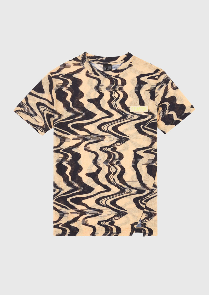 TWISTED TEE IN LIQUIFY PRINT