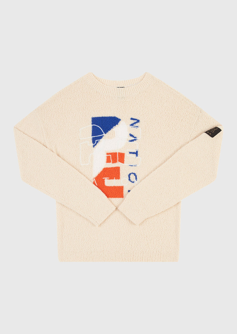 HERITAGE KNIT SWEAT IN PEARLED IVORY