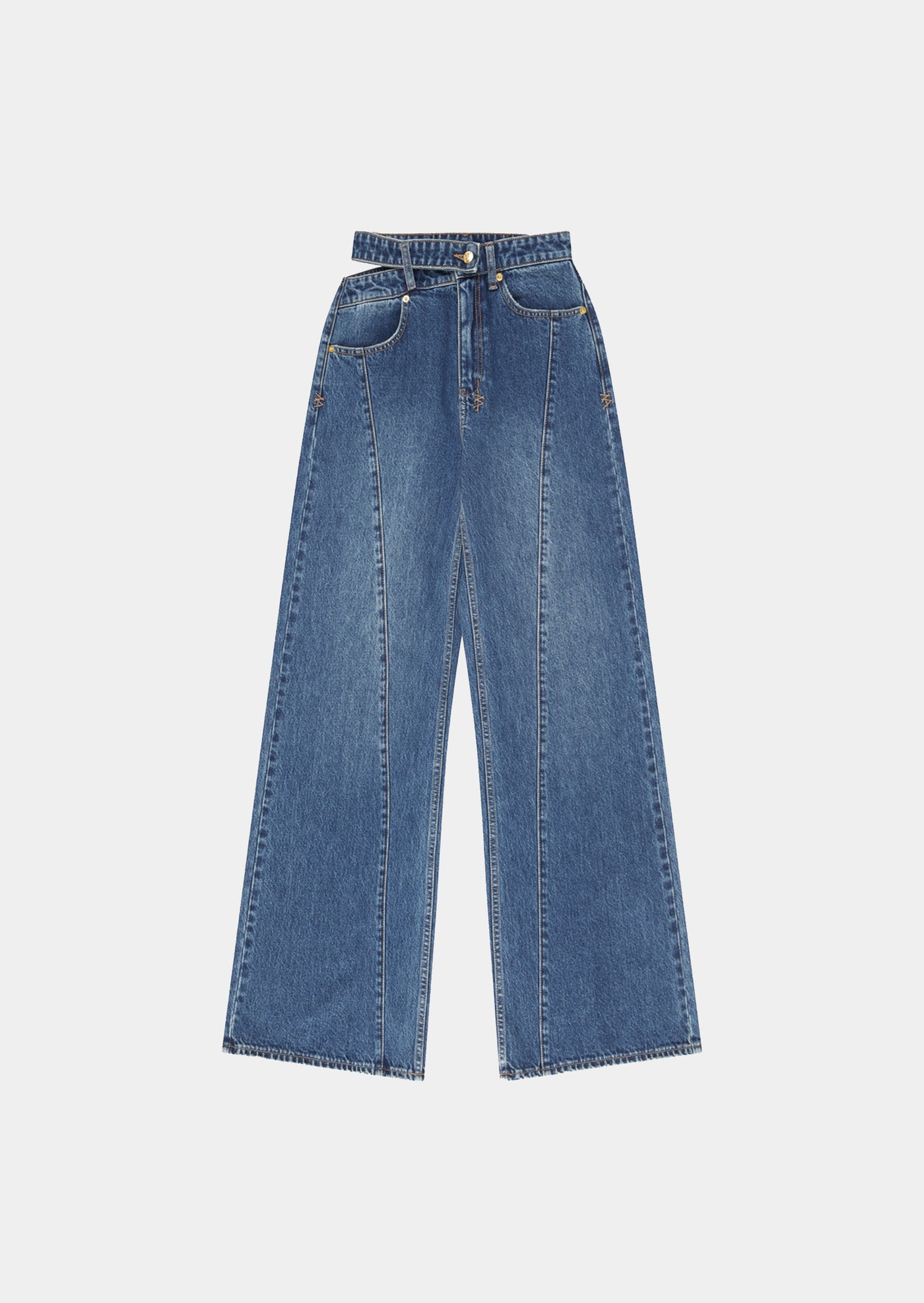 RUNAWAY DETACHED JEAN IN MID BLUE DENIM